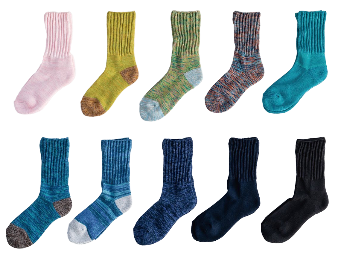 マーブル編みソックス